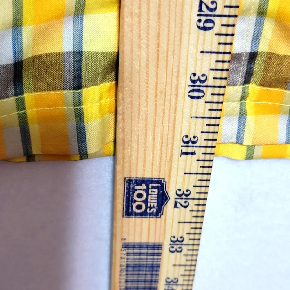 The North Face Men's Yellow Plaid Shirt SIZE‎ XL #735